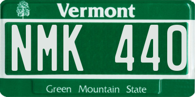 VT license plate NMK440