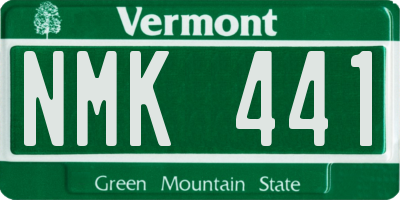 VT license plate NMK441
