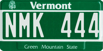 VT license plate NMK444
