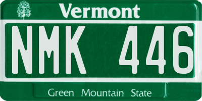 VT license plate NMK446