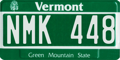 VT license plate NMK448