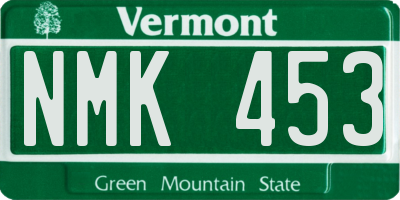 VT license plate NMK453