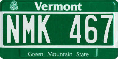 VT license plate NMK467