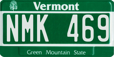 VT license plate NMK469