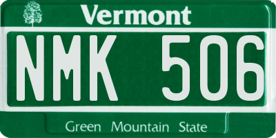 VT license plate NMK506
