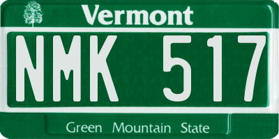 VT license plate NMK517