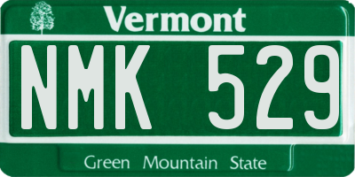 VT license plate NMK529
