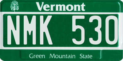 VT license plate NMK530