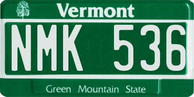 VT license plate NMK536