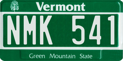 VT license plate NMK541