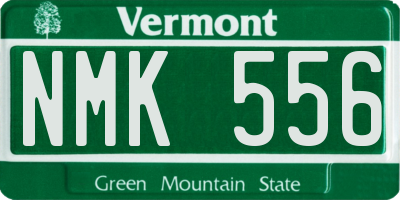 VT license plate NMK556