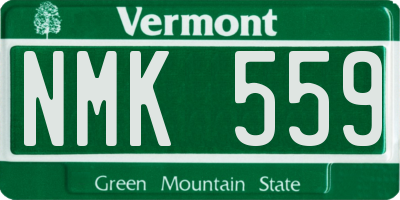 VT license plate NMK559