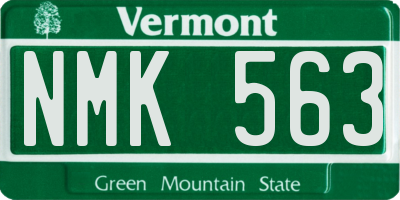 VT license plate NMK563