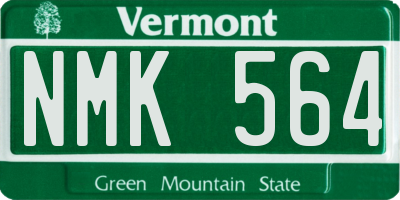 VT license plate NMK564