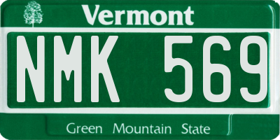VT license plate NMK569