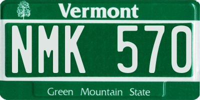 VT license plate NMK570