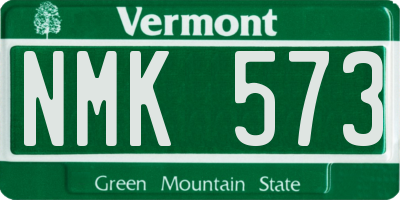 VT license plate NMK573