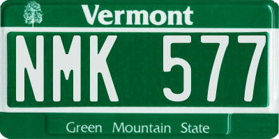 VT license plate NMK577