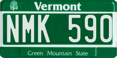 VT license plate NMK590