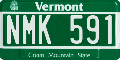 VT license plate NMK591