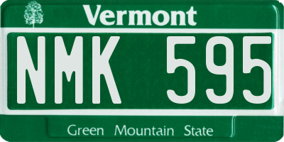 VT license plate NMK595