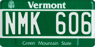 VT license plate NMK606