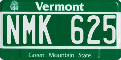 VT license plate NMK625