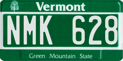 VT license plate NMK628