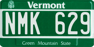 VT license plate NMK629