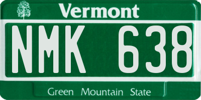 VT license plate NMK638