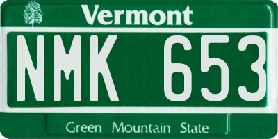 VT license plate NMK653