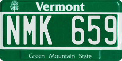VT license plate NMK659