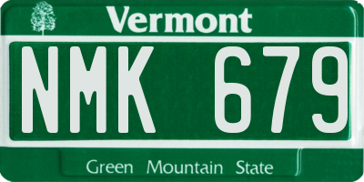 VT license plate NMK679