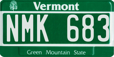 VT license plate NMK683