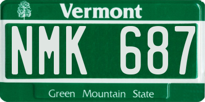 VT license plate NMK687