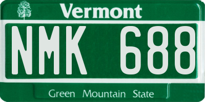 VT license plate NMK688