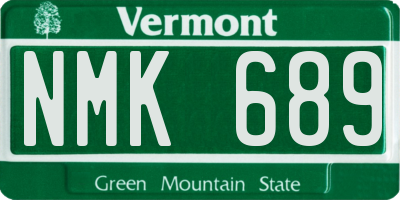 VT license plate NMK689