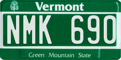 VT license plate NMK690
