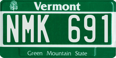 VT license plate NMK691