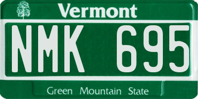 VT license plate NMK695