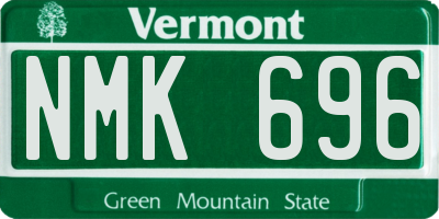 VT license plate NMK696
