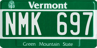 VT license plate NMK697