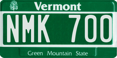 VT license plate NMK700