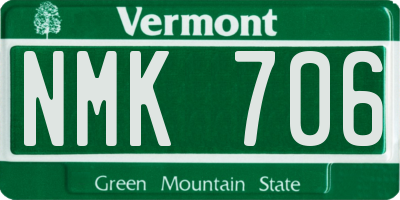 VT license plate NMK706