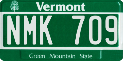 VT license plate NMK709