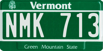 VT license plate NMK713
