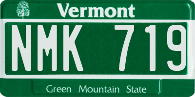 VT license plate NMK719