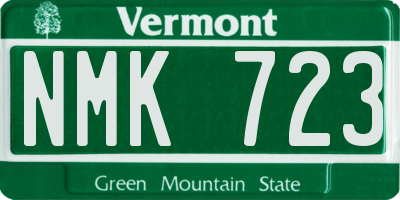 VT license plate NMK723
