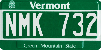 VT license plate NMK732