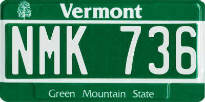VT license plate NMK736